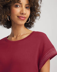 Zenergy® Embellished Short-Sleeve Top