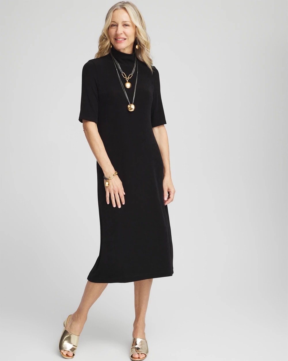 Travelers™ Mockneck Midi Dress