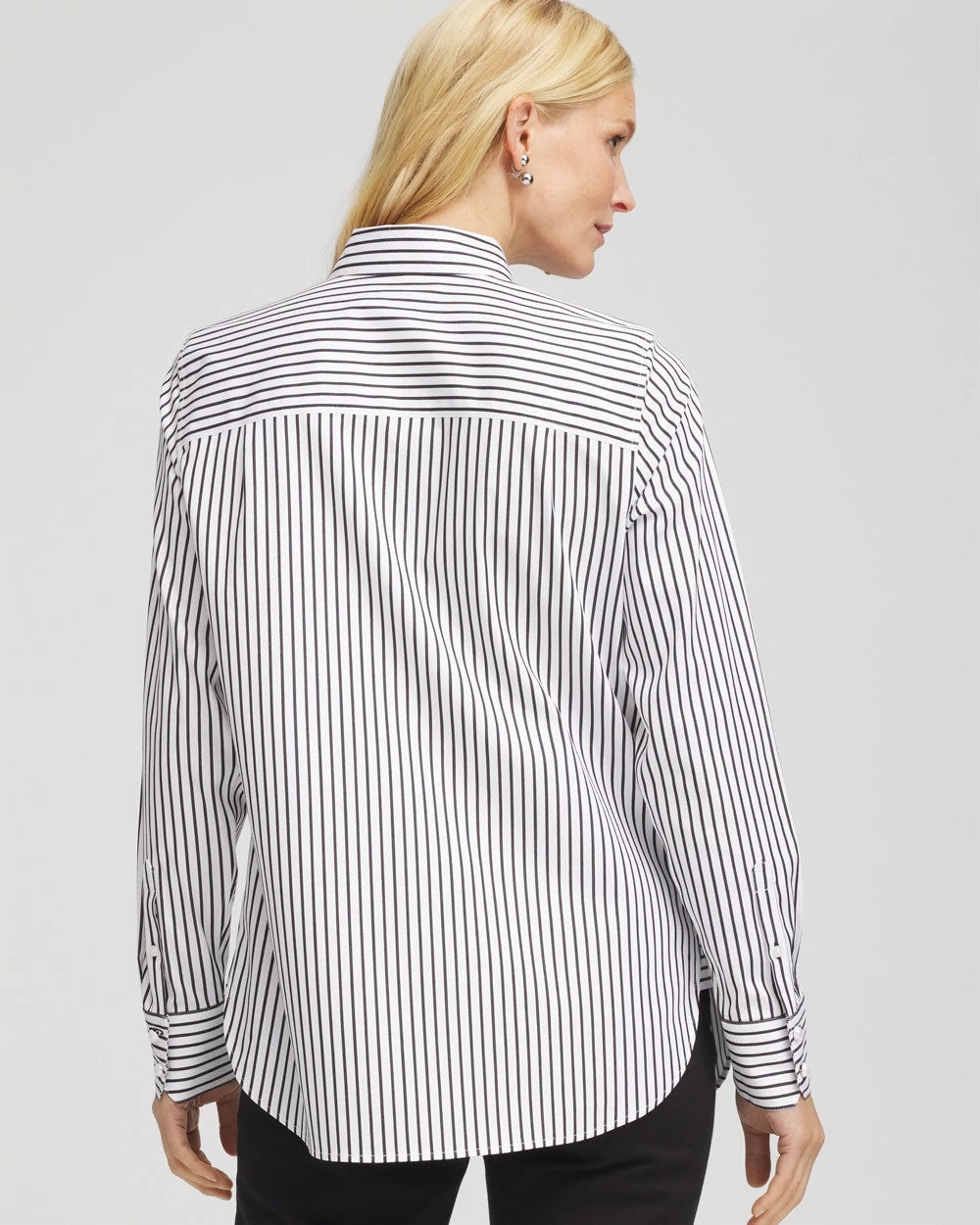 No Iron™ Lurex Striped Shirt