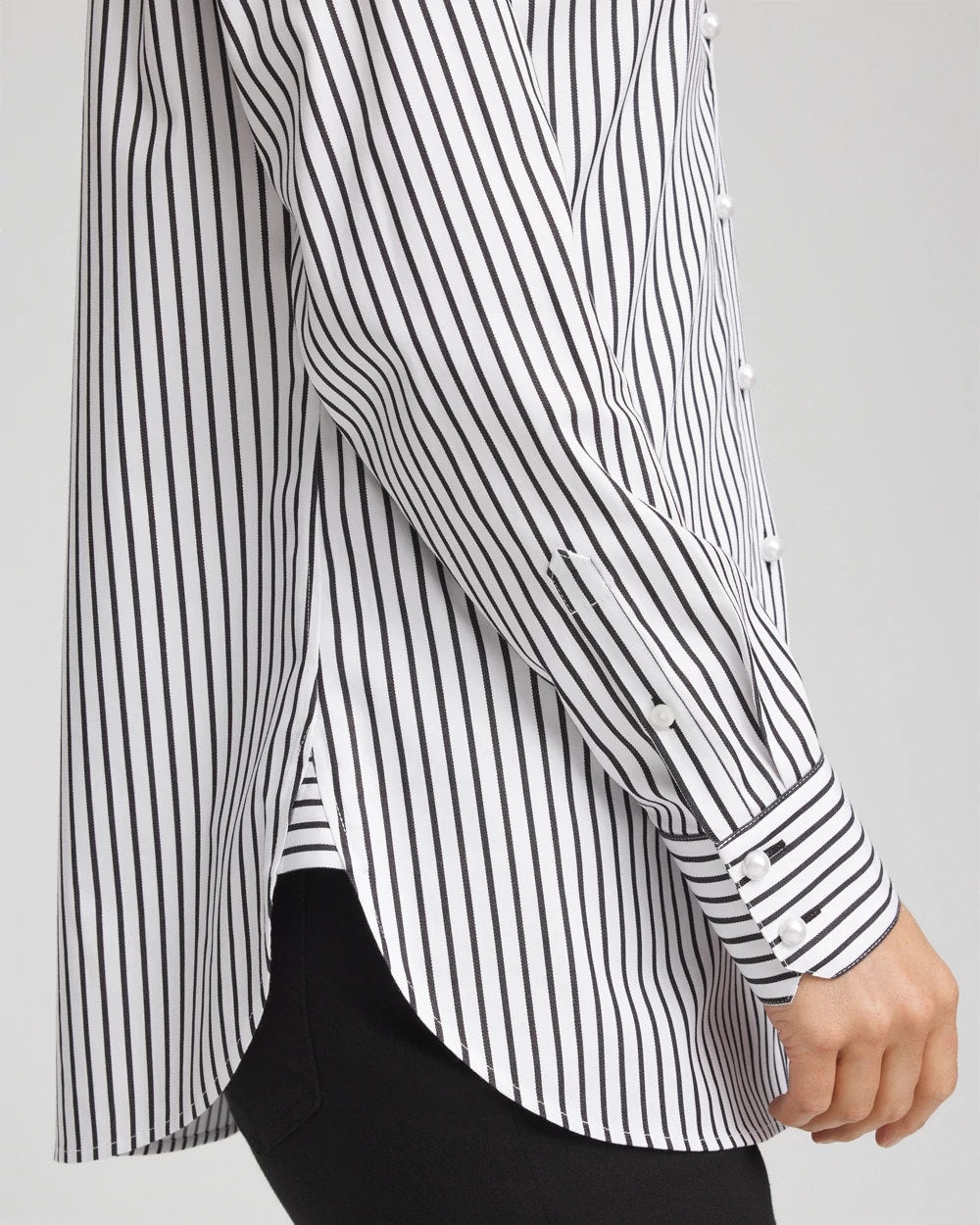 No Iron™ Lurex Striped Shirt