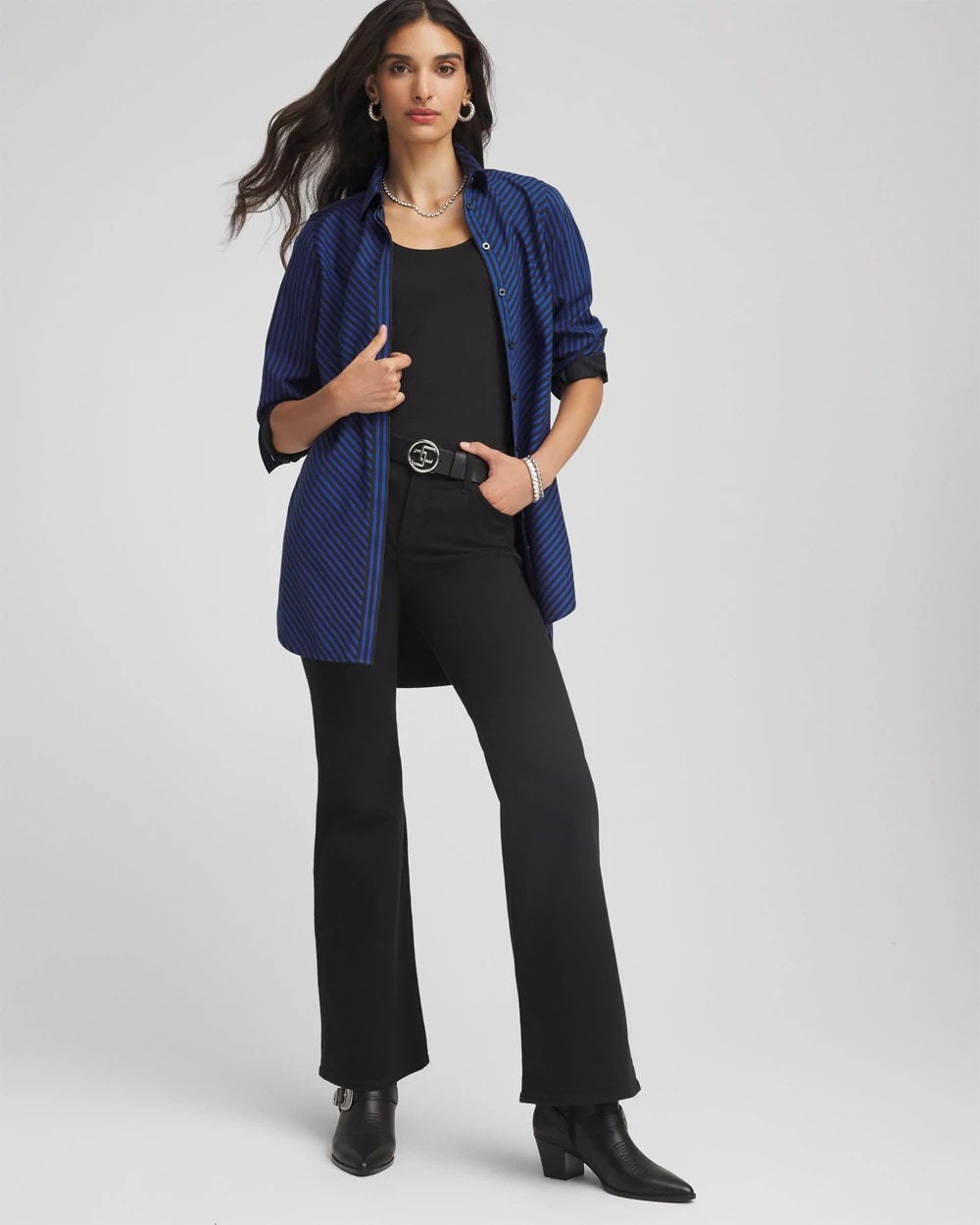 No Iron™ Slimming Striped Tunic