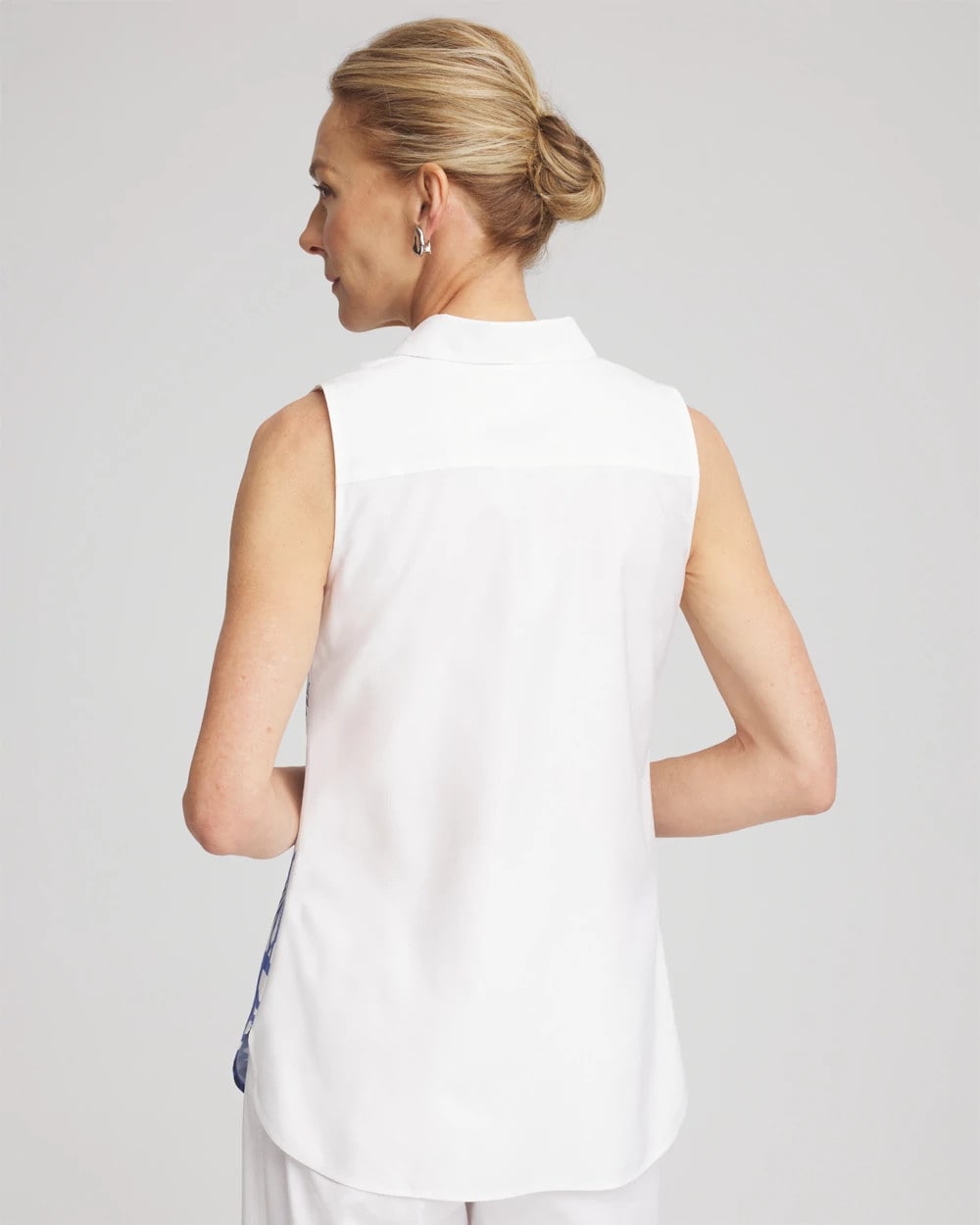 No Iron™ Palms Sleeveless Sateen Shirt