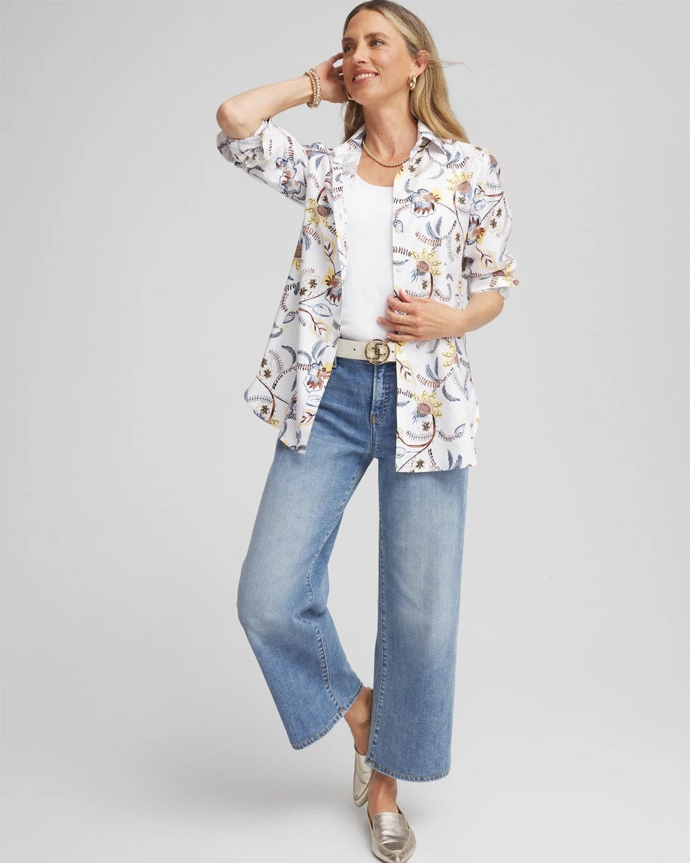 No Iron™ Long-Sleeved Floral Shirt