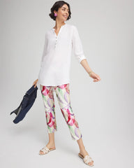 Brigitte™ Slub Slim Cropped Pants