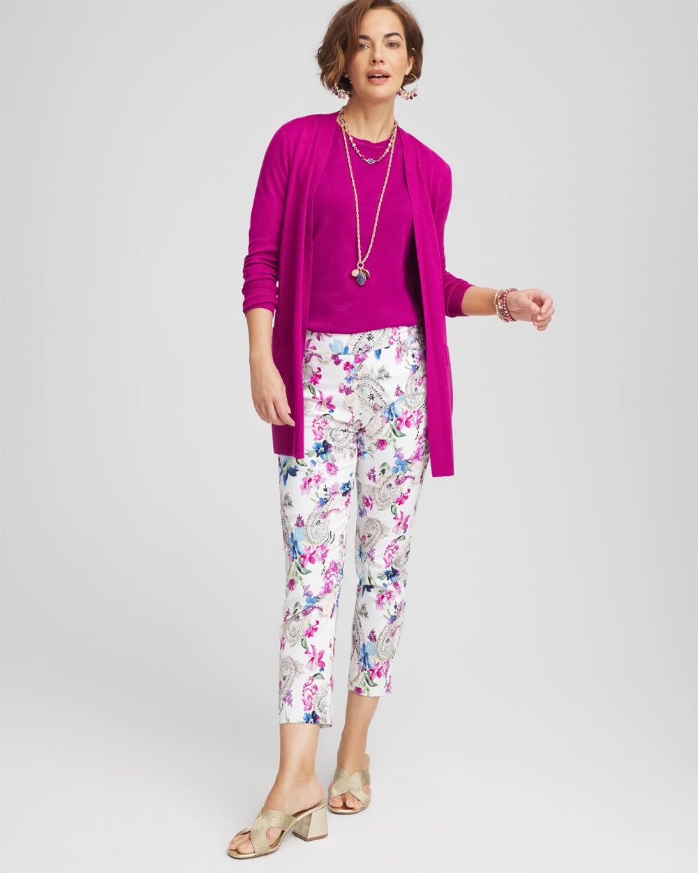 Brigitte™ Paisley Floral Cropped Pants