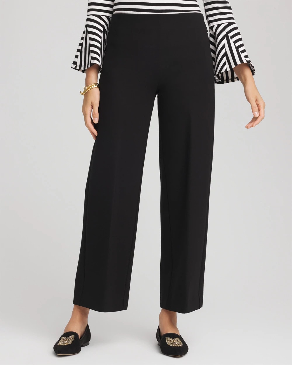 Juliet Slim Wide-Leg Cropped Pants