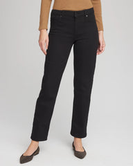 Girlfriend Straight Ankle Jeans