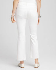 No-Stain Girlfriend Frayed Flared Jeans