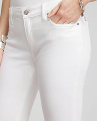 No-Stain Girlfriend Frayed Flared Jeans
