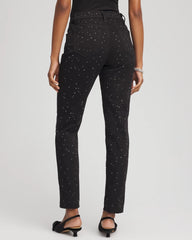 Stone Embellished Girlfriend Slim Ankle Jeans