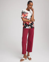 Girlfriend Cropped Wide-Leg Jean